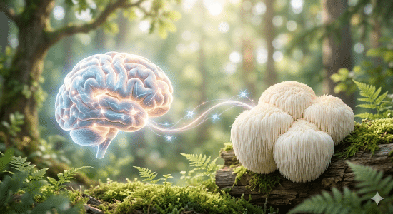 melena de león y cerebro humano
